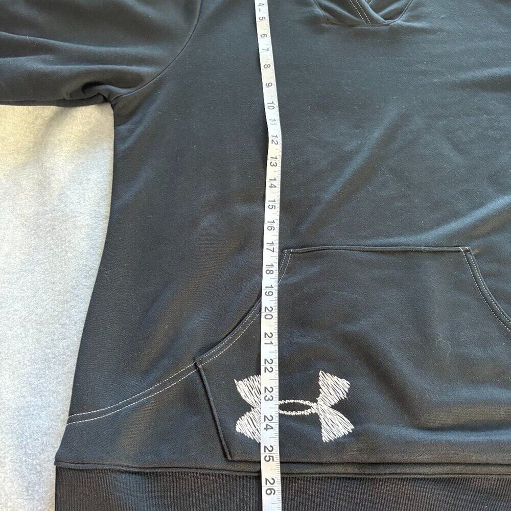 Under Armour Women’s XL Black Pullover Hoodie Logo Kangaroo Pocket Athletic - Picture 8 of 12